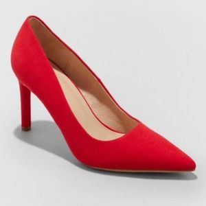 A New Day Tara pointed Toe Pump~red~8.5